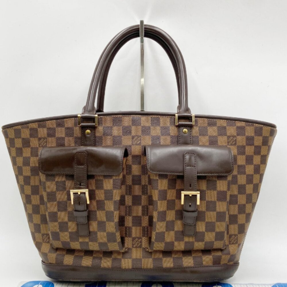 Louis Vuitton Damier Manosque GM Ebene Handbag Damier ebene